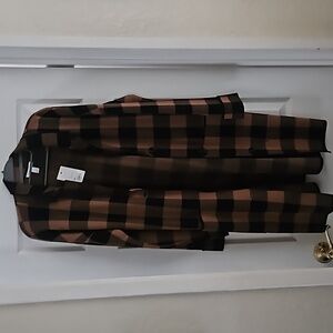 Brown and black cardigan